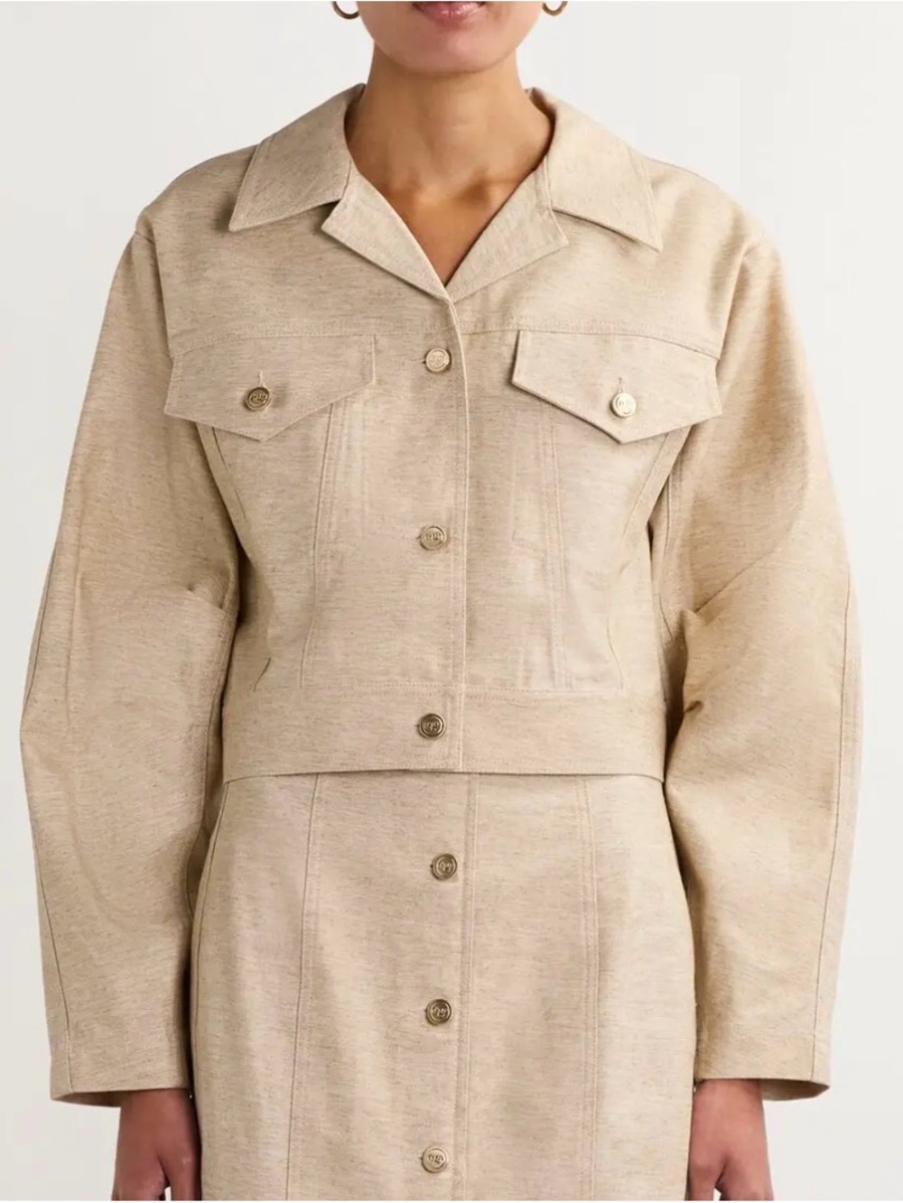 Cult Gaia Cotton- Linen Daphne Jacket